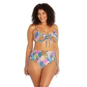 NWT! Artesands Salmagundi Multi Degas Bikini Top - Size 12